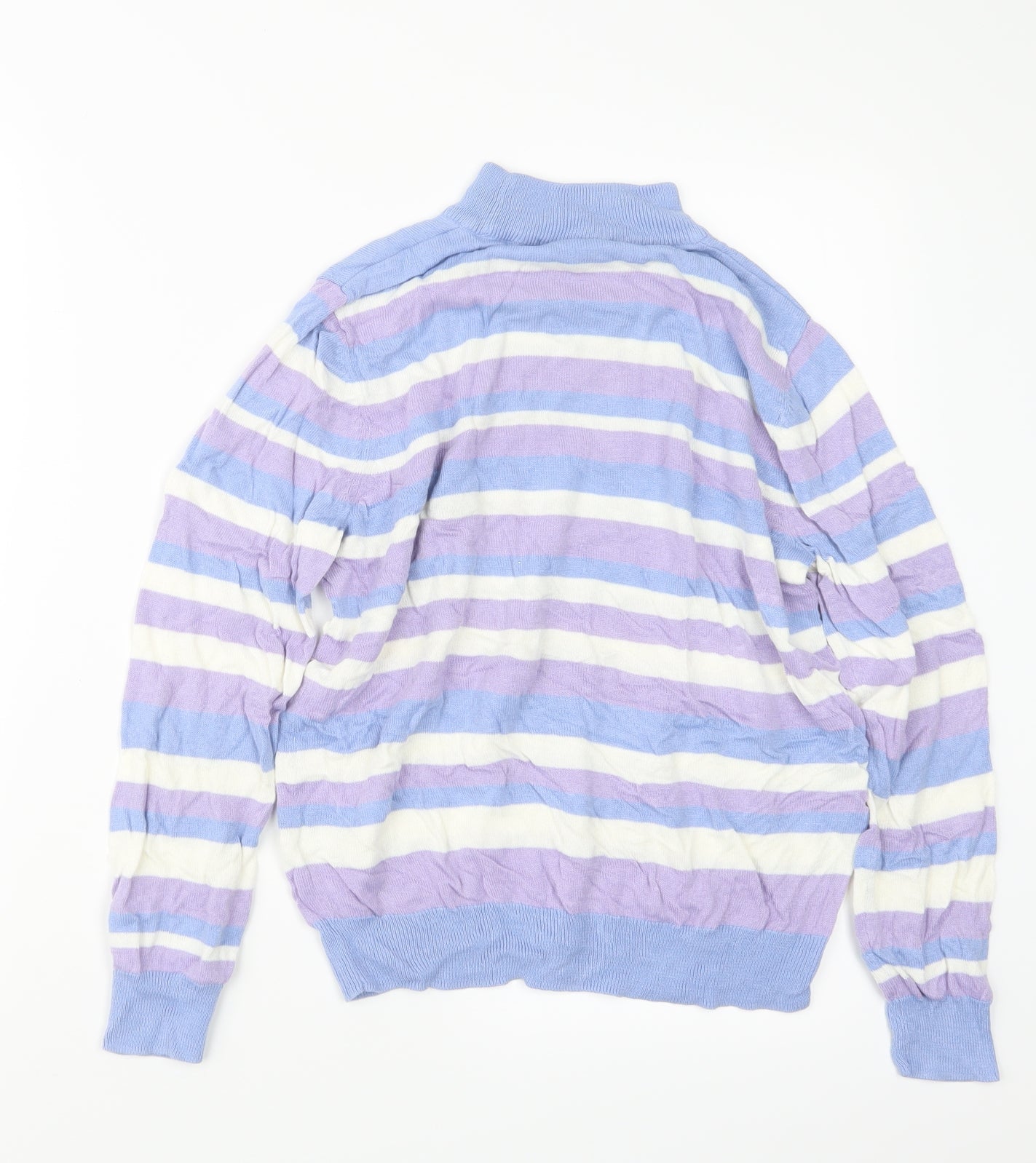 Marks and Spencer Womens Blue Striped Knit Pullover Jumper Size 10