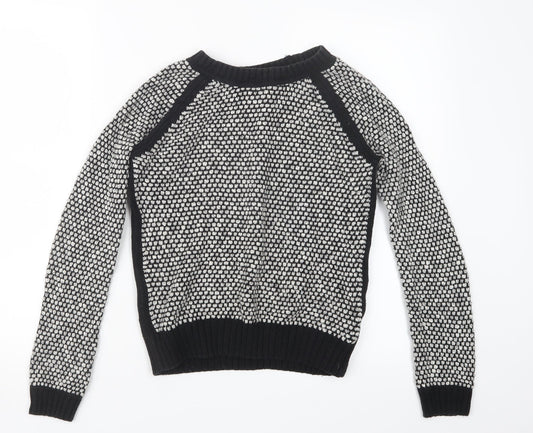 New Look Womens Black  Knit Pullover Jumper Size 8