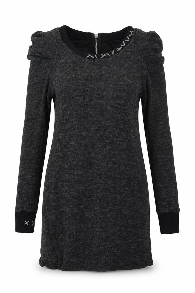 Vegas Womens Black  Knit Pullover Jumper Size S