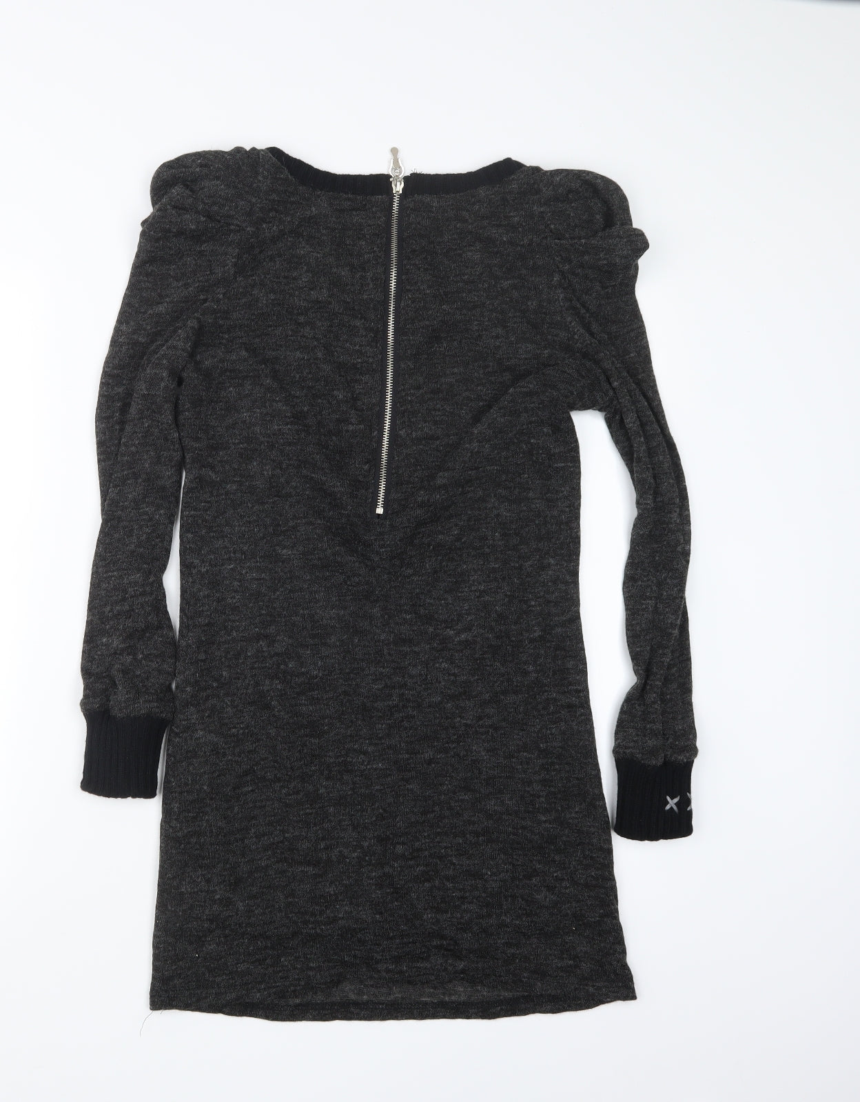 Vegas Womens Black  Knit Pullover Jumper Size S