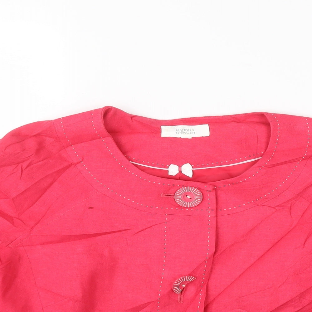 Marks and Spencer Womens Pink   Jacket  Size 14