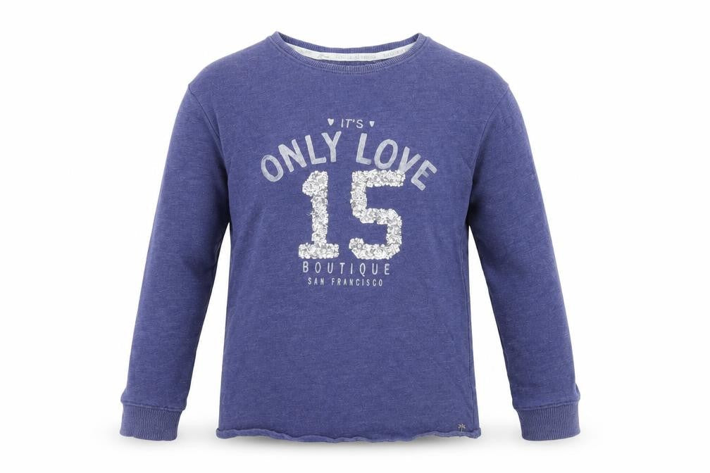 NEXT Girls Blue  Jersey Pullover Sweatshirt Size 8 Years  - Only Love