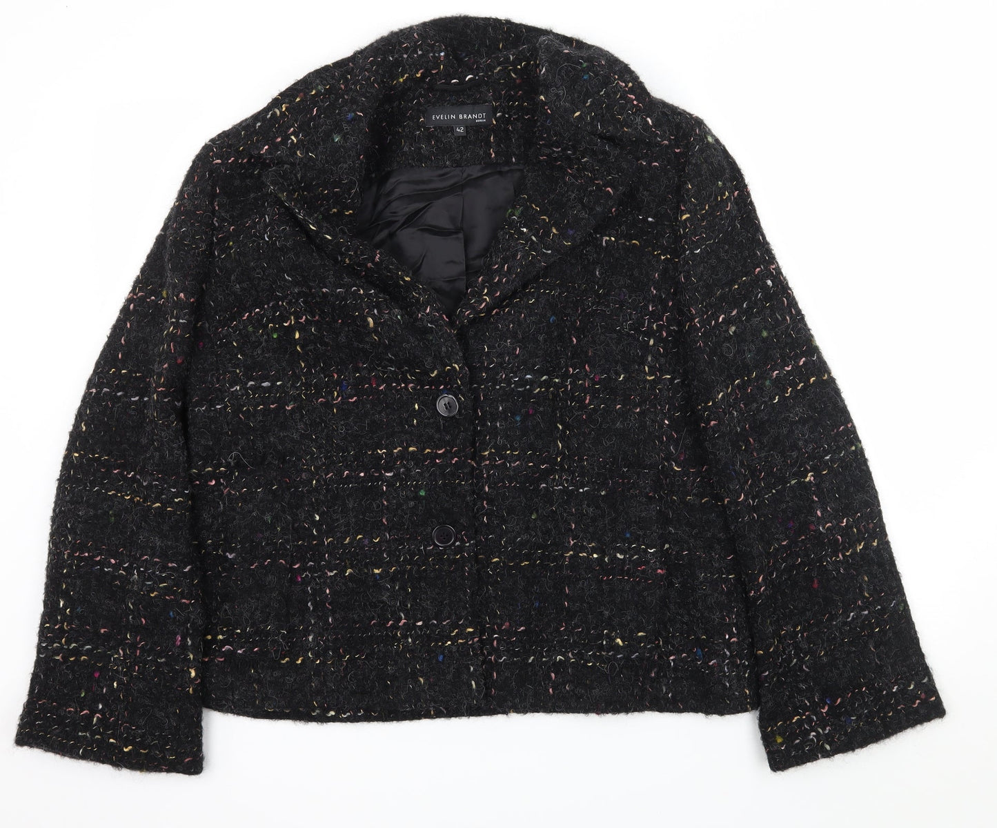 EVELIN BRANDT Womens Black Polka Dot  Jacket  Size 14