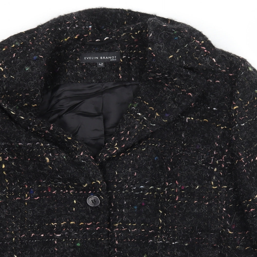 EVELIN BRANDT Womens Black Polka Dot  Jacket  Size 14