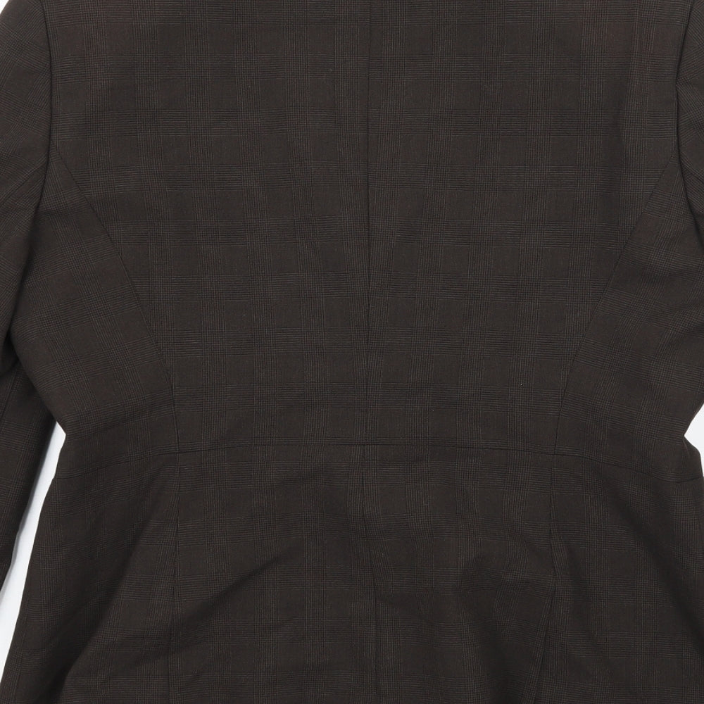 NEXT Womens Brown Check  Jacket Suit Jacket Size 12