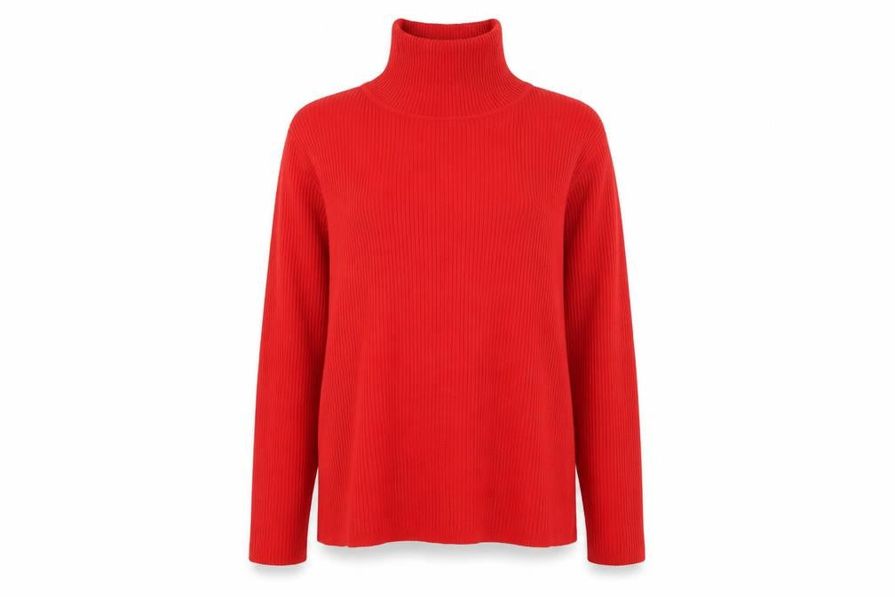 Mia Moda Womens Red  Knit Pullover Jumper Size XL