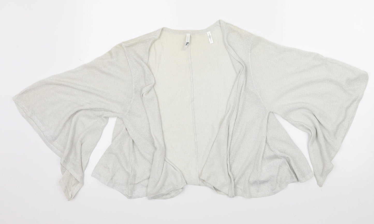 Label Be Womens Silver  Knit Cardigan Jumper Size 12