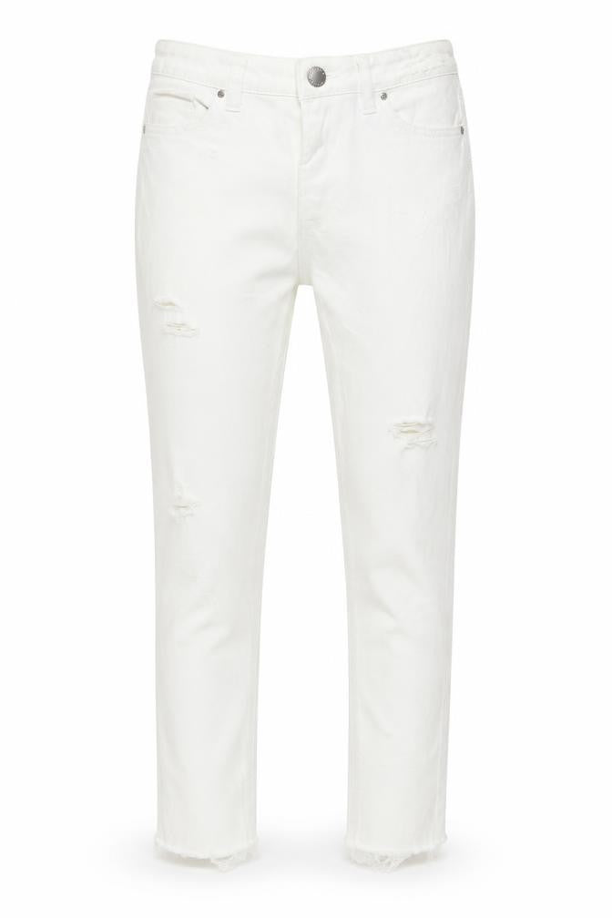 Denim & Co. Womens White  Denim Skinny Jeans Size 8 L28 in