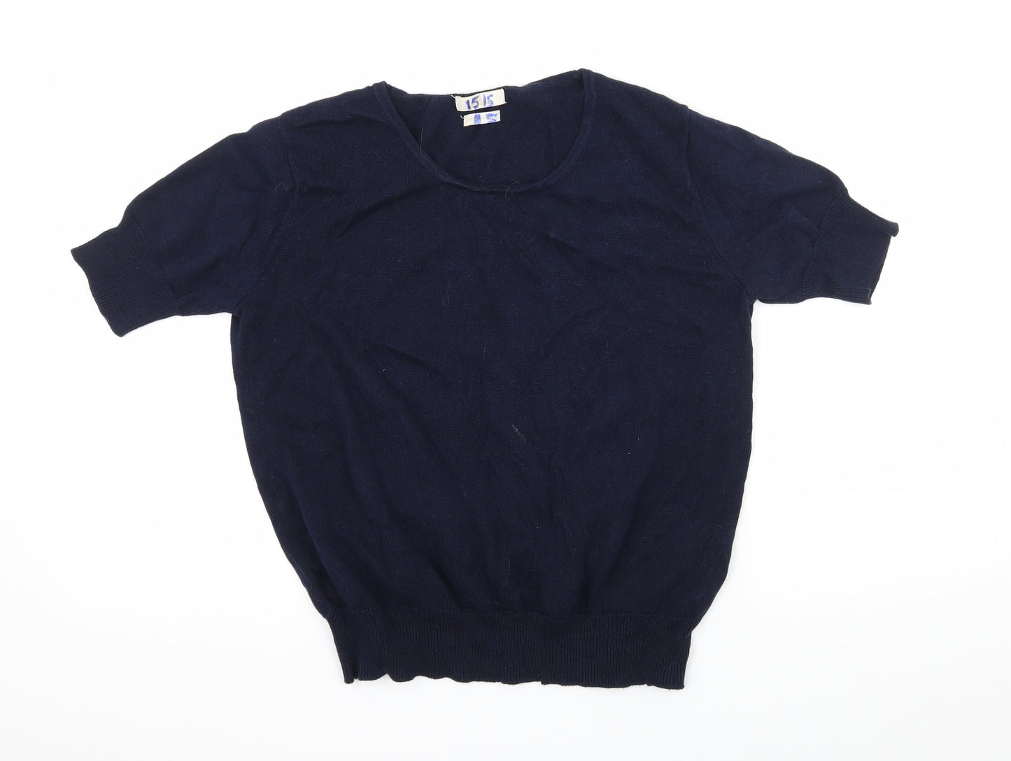 Munrospun Womens Blue  Knit Pullover Jumper Size M