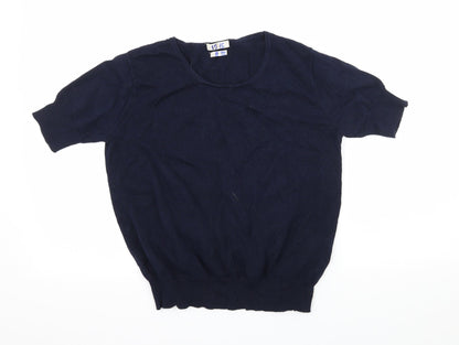 Munrospun Womens Blue  Knit Pullover Jumper Size M