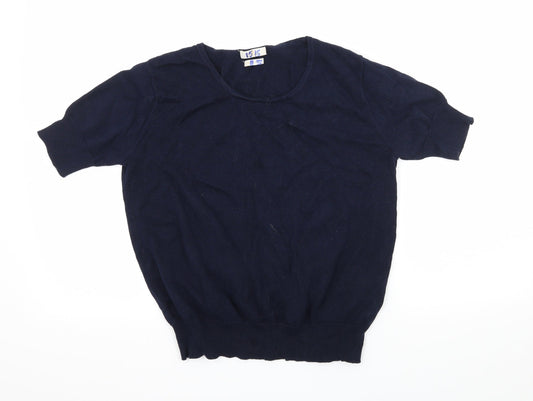 Munrospun Womens Blue  Knit Pullover Jumper Size M
