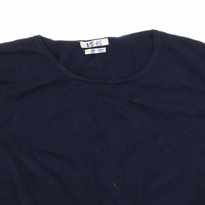 Munrospun Womens Blue  Knit Pullover Jumper Size M