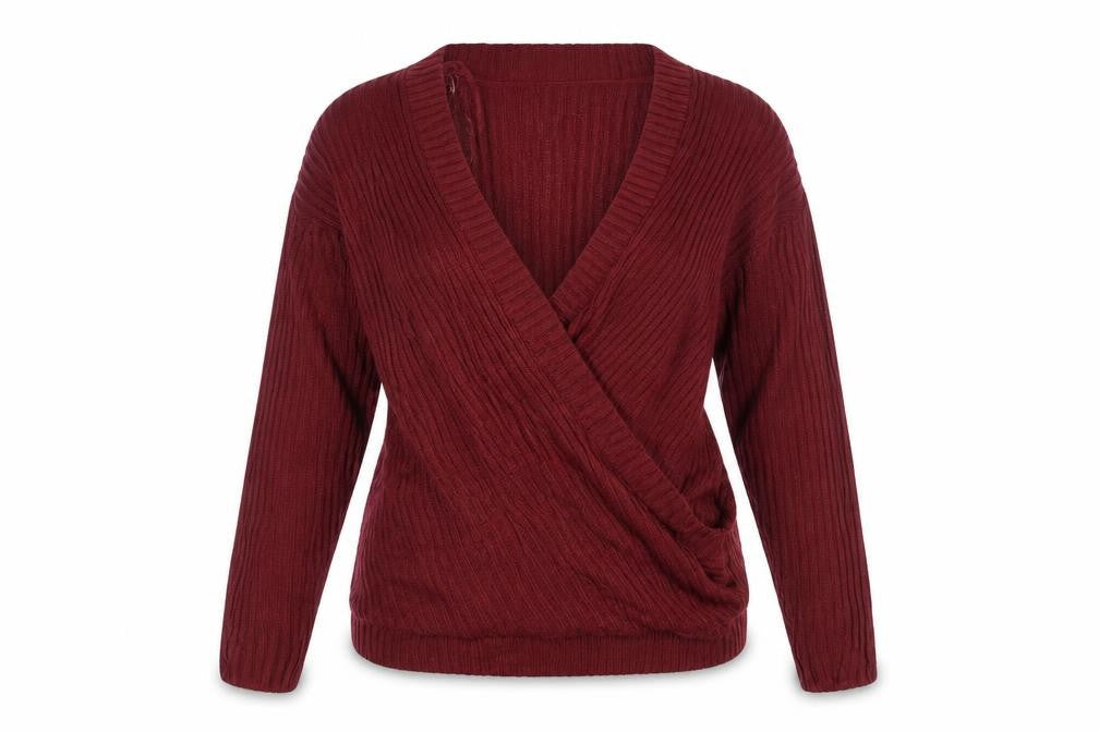 PEP & CO Womens Red  Knit Pullover Jumper Size 14