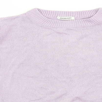 Preloved Damart Womens Purple  Knit Pullover Jumper Size 10 - Detail