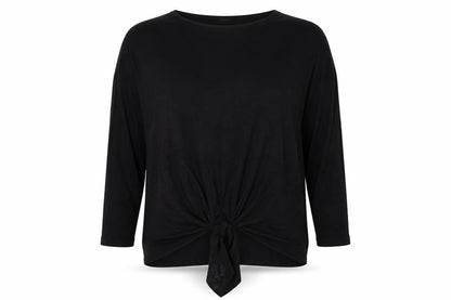 Select Womens Black  Knit Basic T-Shirt Size 16