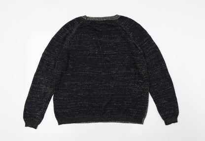 Klass Womens Gold  Knit Pullover Jumper Size L