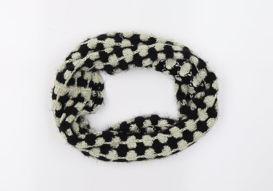 Preworn Womens Black Check Knit  Scarf
