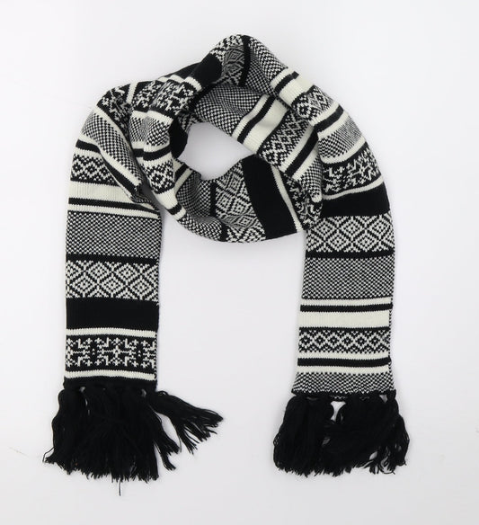Preworn Womens Black Fair Isle   Scarf