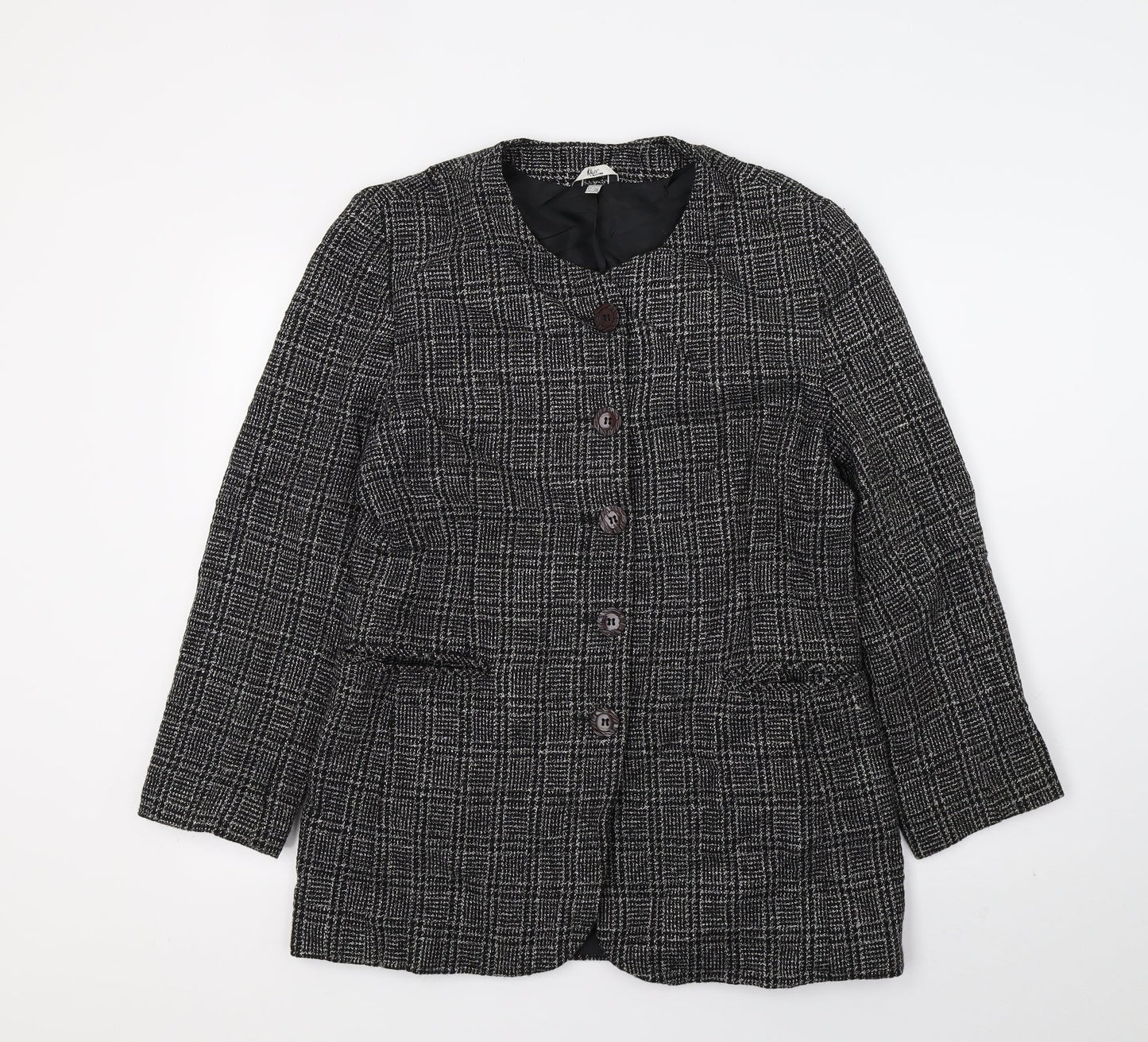 Klass Womens Black Check  Jacket  Size 12
