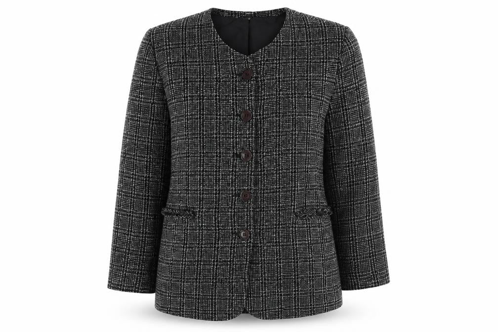 Klass Womens Black Check  Jacket  Size 12