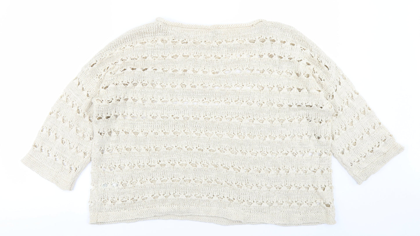 Phae Eight Womens Ivory   Pullover Jumper Size M