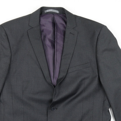 Close-up detail of Red Herring men’s grey jacket blazer, size 42