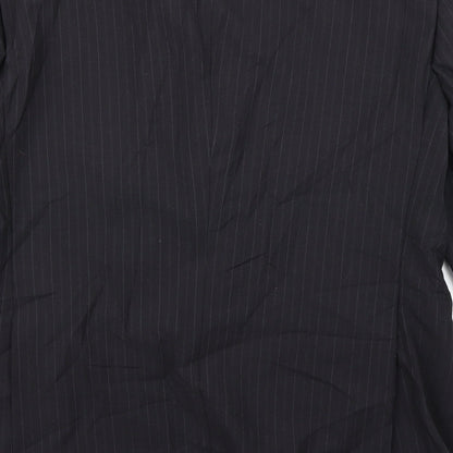 Remus Uomo Mens Black Striped  Jacket Blazer Size 38