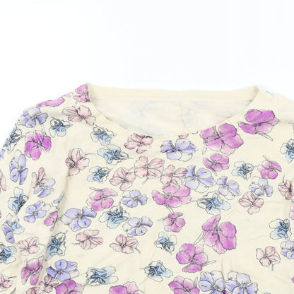 wearhouse Womens Multicoloured Floral  Pullover Jumper Size 14  - button back