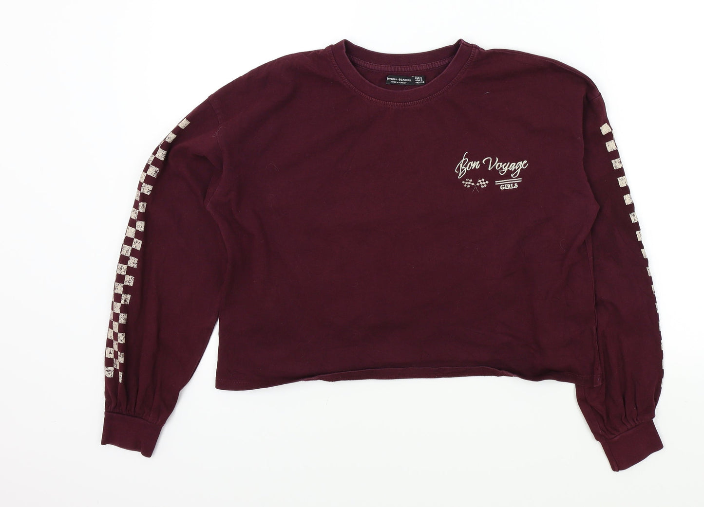 bershak Girls Red Colourblock  Pullover Jumper Size S