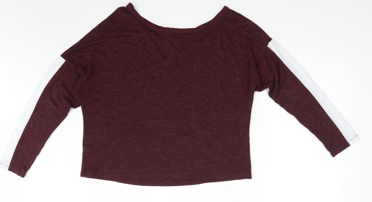 Select Womens Purple   Basic T-Shirt Size 16  - One More Chance