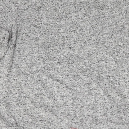 Brand and care label for Atmosphere women’s grey pullover sweatshirt, size UK 10