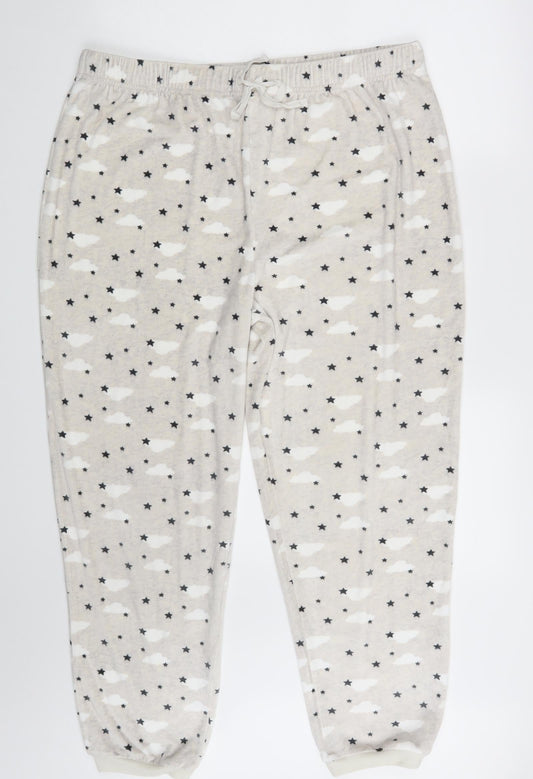M&Co. Womens Ivory   Sweatpants Trousers Size 16 L26 in
