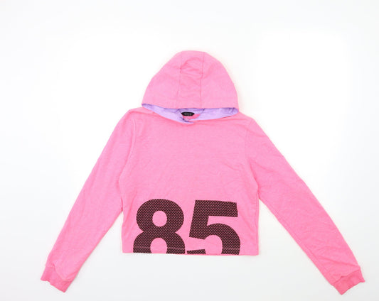 M&Co Girls Pink   Pullover Hoodie Size 13-14 Years