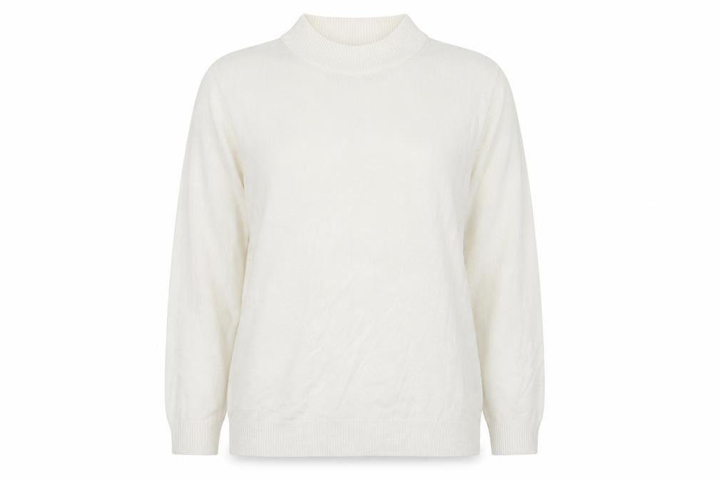 Damart Womens White  Knit Pullover Jumper Size 18