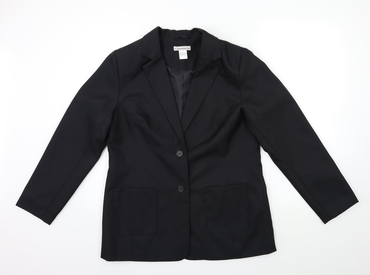 Charmance Womens Black   Jacket Blazer Size 14