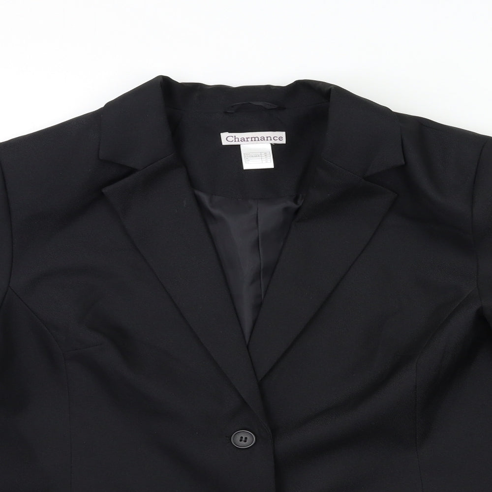 Charmance Womens Black   Jacket Blazer Size 14