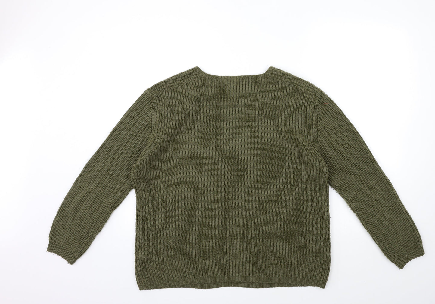 Peacocks Womens Green  Knit Pullover Jumper Size M
