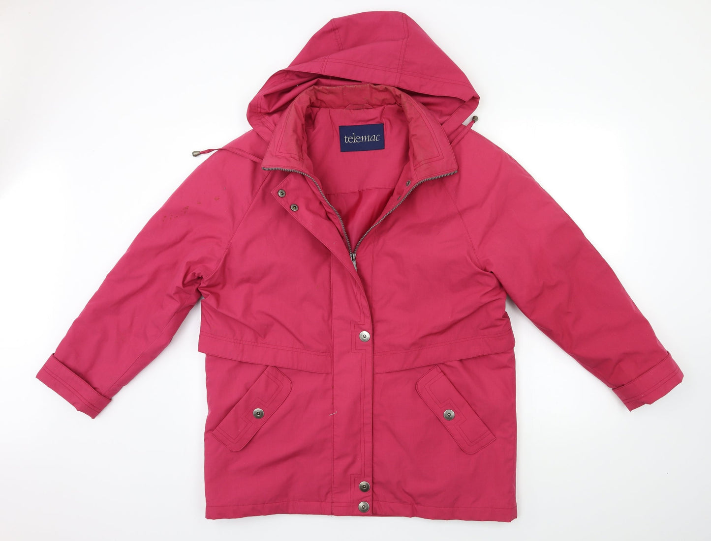 telemac Womens Pink   Overcoat Coat Size M