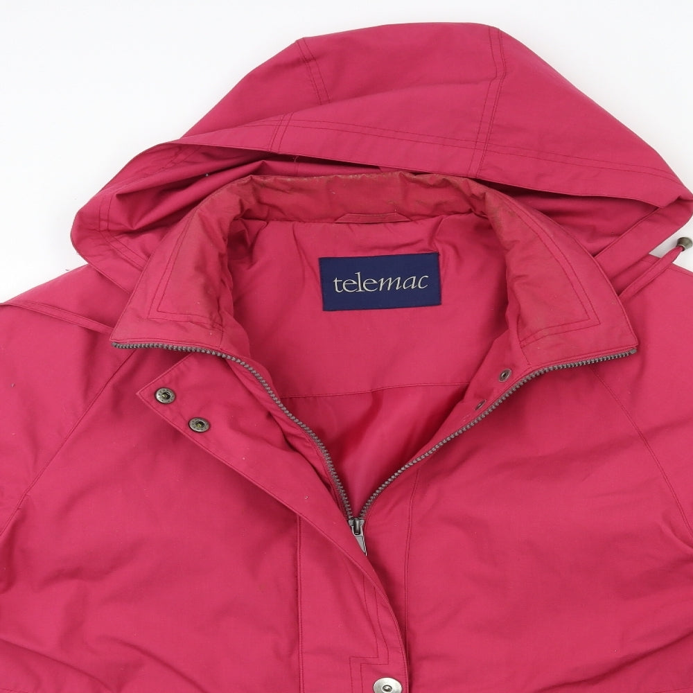 telemac Womens Pink   Overcoat Coat Size M