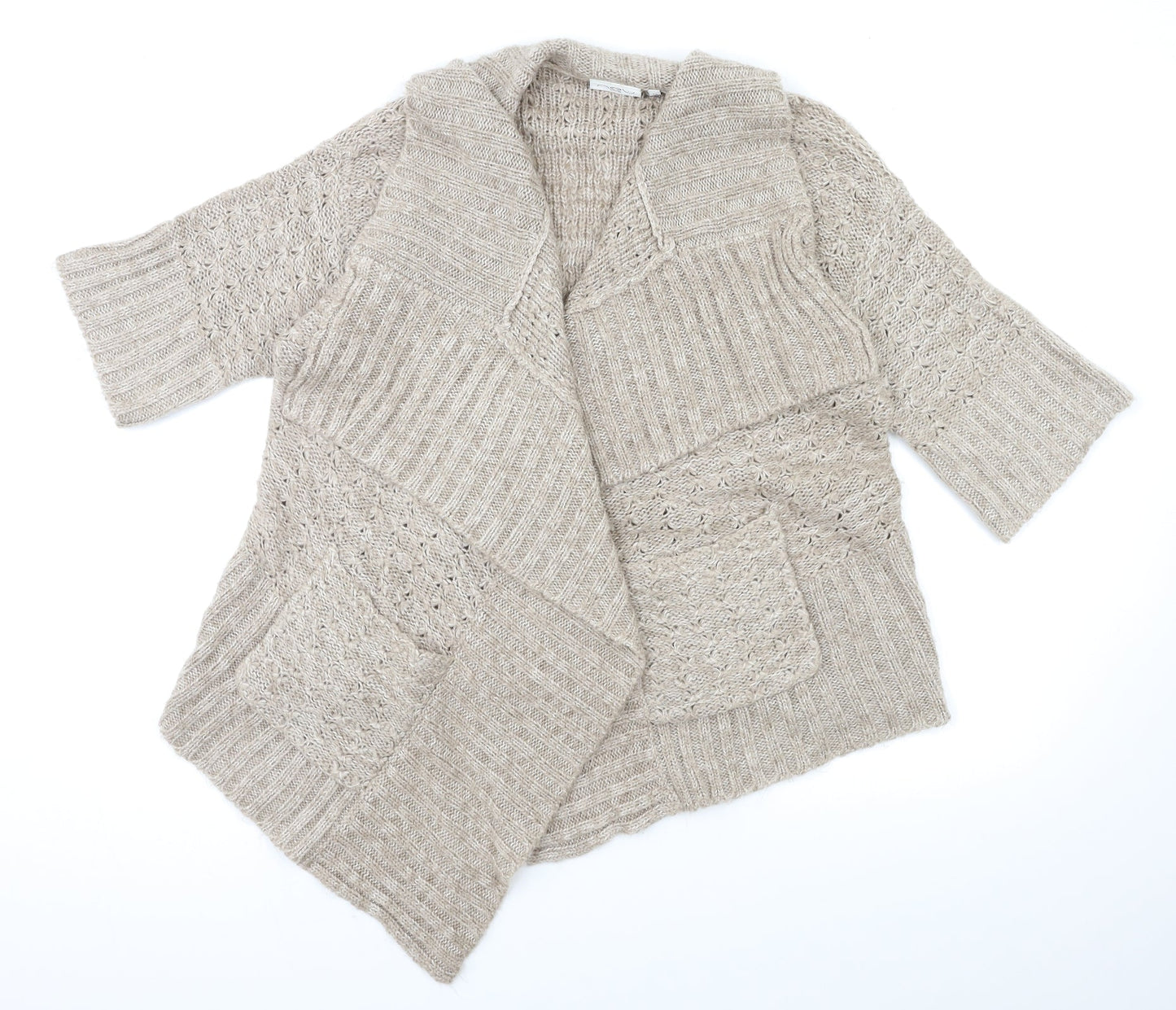 New Look Womens Brown  Knit Cardigan Jumper Size 10