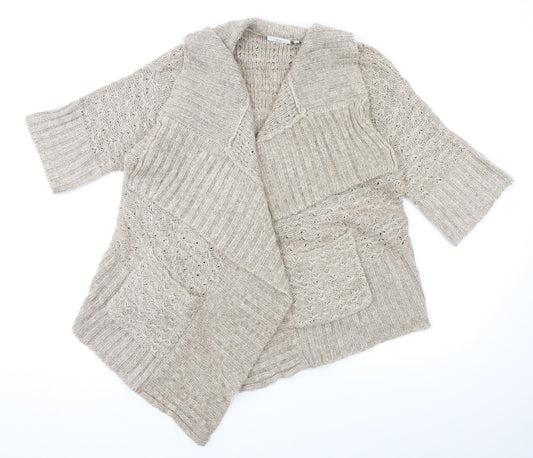 New Look Womens Brown  Knit Cardigan Jumper Size 10