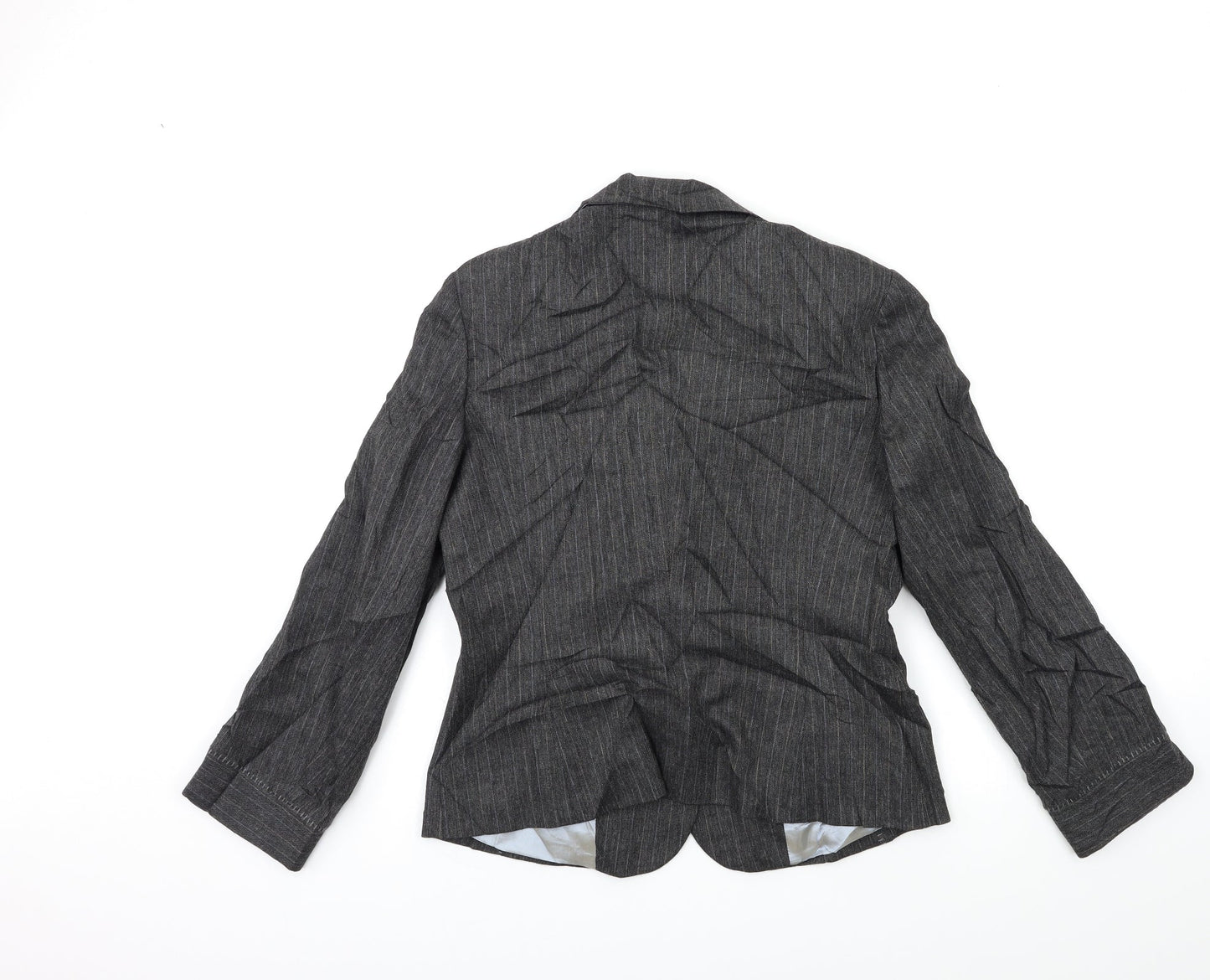 Laurel Womens Grey Striped  Jacket Suit Jacket Size 10