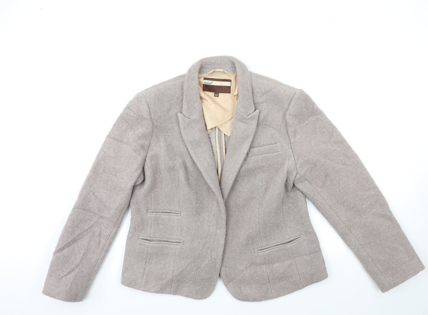 NEXT Womens Grey   Overcoat Coat Size 18