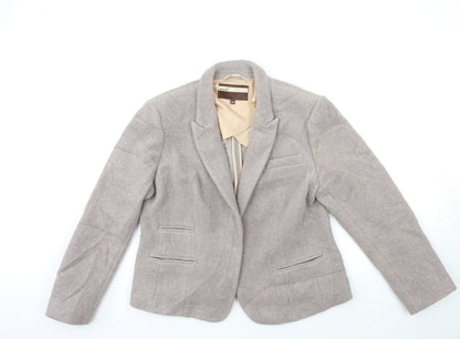 Next Womens Grey   Overcoat Coat Size 18