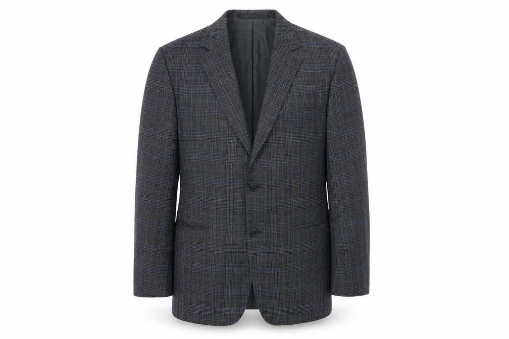 Marks & Spencer Mens Blue Check  Jacket Suit Jacket Size 40