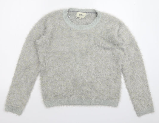 Papaya Womens Grey  Knit Pullover Jumper Size M