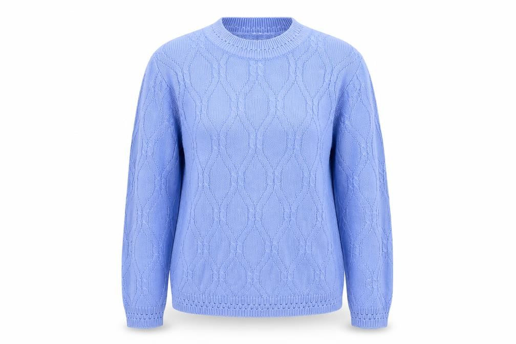 Beau Monde Womens Blue  Knit Pullover Jumper Size 12