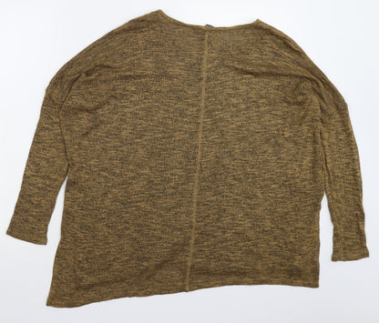 Next Womens Beige  Knit Pullover Jumper Size 8  - Oversized