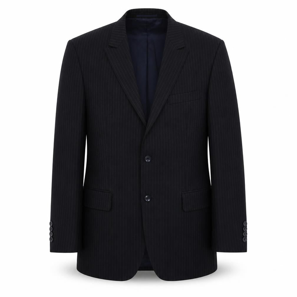 Alto Mens Blue Striped  Jacket Suit Jacket Size 38