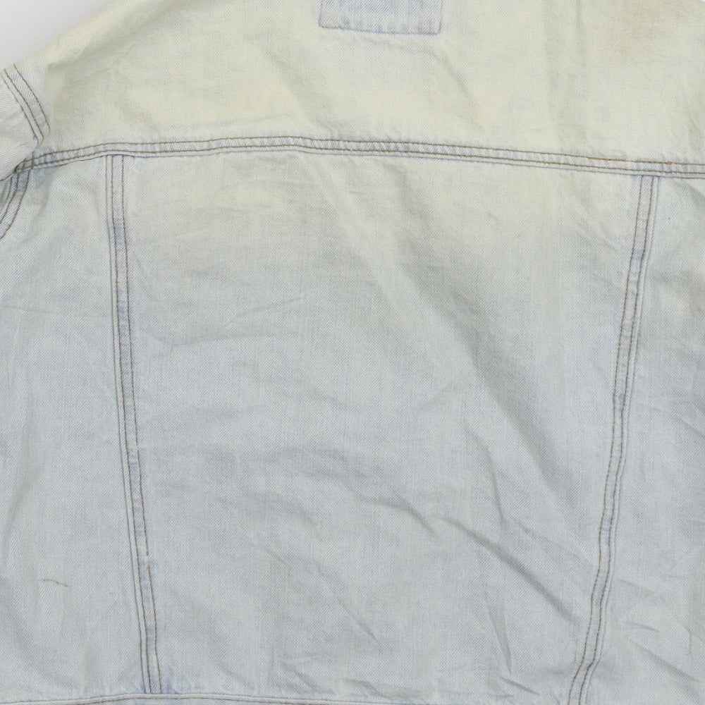 FOREVER 21 Womens Blue  Denim Jacket  Size S  - Distressed